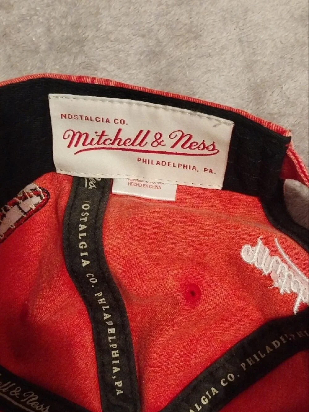 Mitchell & Ness Kids Houston Rockets Washed Red Strapback Hat